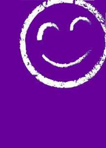 Staff adult image placeholder - purple background with white smiley face logo