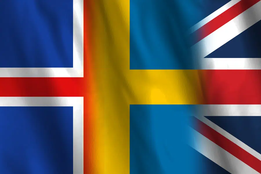 Icelandic, Swedish & UK flags merged