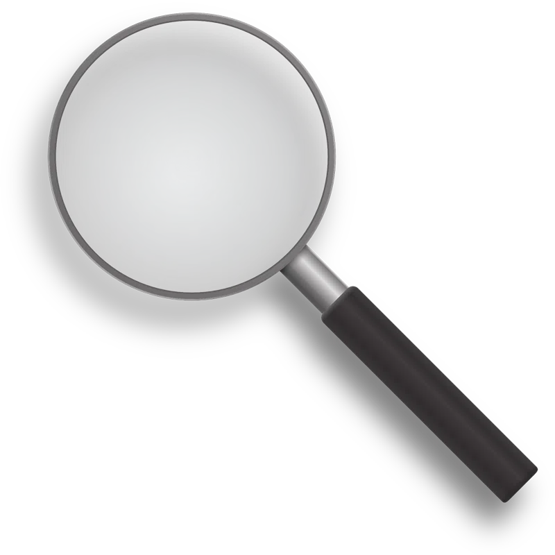 Magnifying glass with drop shadow