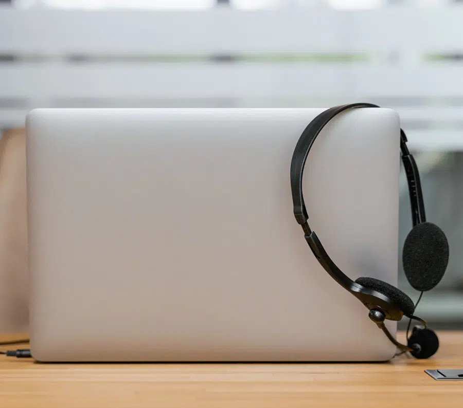 Laptop with headset