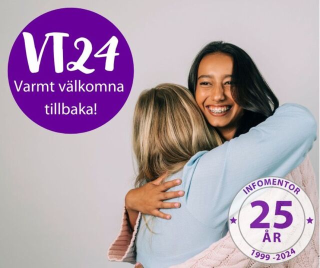 Vi önskar er varmt välkomna tillbaka till vårtermin 2024.

I år firar vi på InfoMentor 25 år och detta vill vi självklart fira tillsammans med er under hela 2024!

Vi kommer bjuda på både överaskningar och nostalgiska tillbakablickar.

Så håll koll i våra sociala medier!

.

.

.

.

#VT24 #InfoMentor25år #LMS #EdTech #Lärplattform #InfoMentor