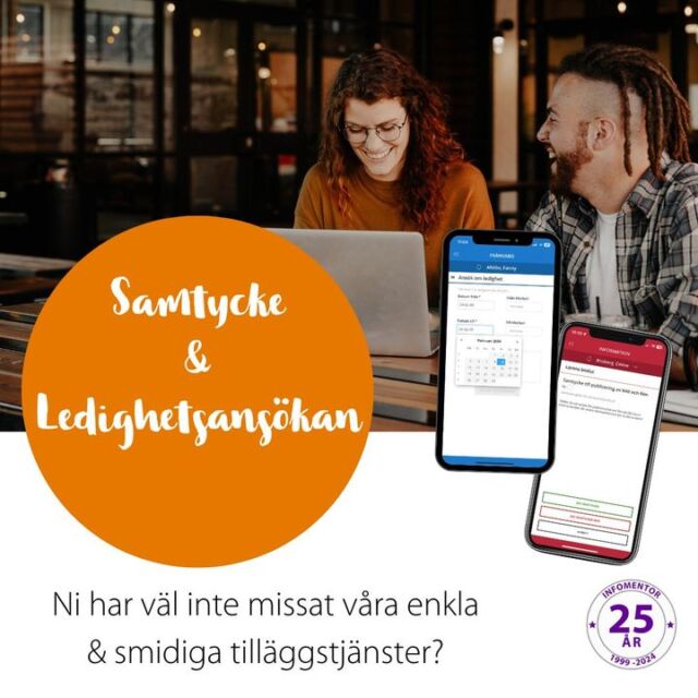 Glöm alla skrynkliga eller borttappade papper! 
Använd istället våra enkla & smidiga tjänster
SAMTYCKE & LEDIGHETSANSÖKAN!

Just nu har vi kampanj på dessa tjänster så gå till vår hemsida för att kolla in filmerna och läsa mer om funktionerna. 
https://www.infomentor.se/produkter/tillaggstjanster/ledighetsansokan/

https://www.infomentor.se/produkter/tillaggstjanster/samtycke/

Kontakta gärna din säljare om h*n inte hinner före dig ;)
.
.
.
.
#InfoMentor #LMS #EdTech #Lärplattform #InfoMentor25År